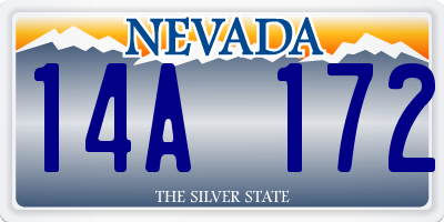 NV license plate 14A172