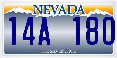 NV license plate 14A180