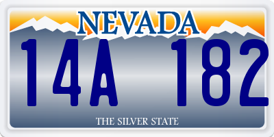 NV license plate 14A182
