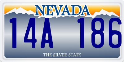 NV license plate 14A186
