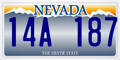 NV license plate 14A187