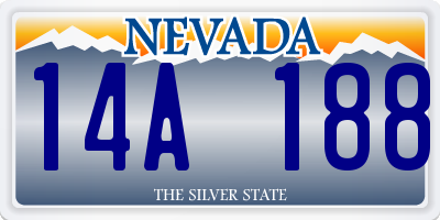 NV license plate 14A188