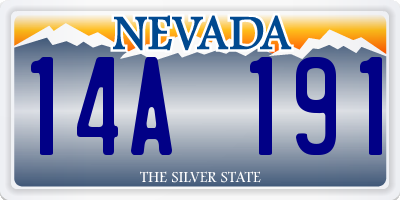 NV license plate 14A191