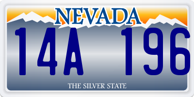 NV license plate 14A196