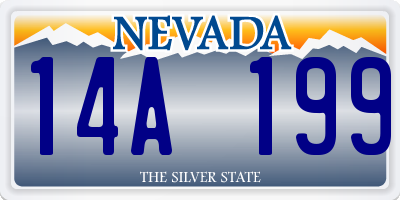 NV license plate 14A199