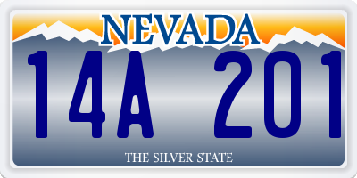 NV license plate 14A201