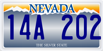 NV license plate 14A202