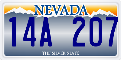 NV license plate 14A207