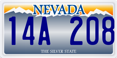 NV license plate 14A208