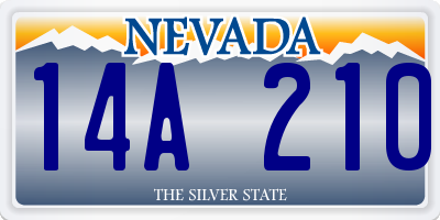 NV license plate 14A210
