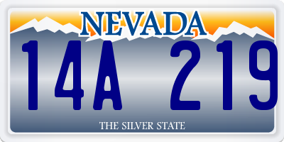 NV license plate 14A219