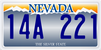 NV license plate 14A221