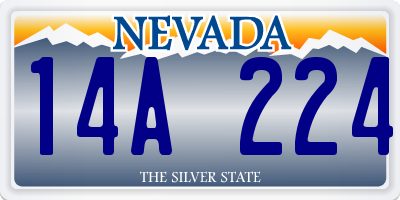 NV license plate 14A224