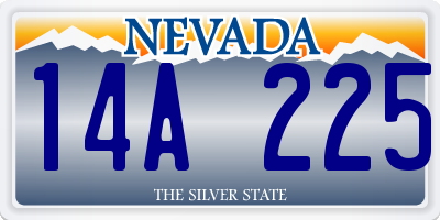 NV license plate 14A225
