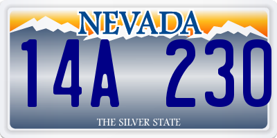 NV license plate 14A230