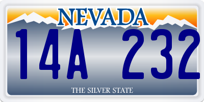 NV license plate 14A232