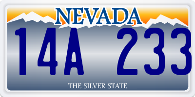 NV license plate 14A233