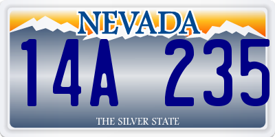 NV license plate 14A235