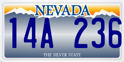 NV license plate 14A236