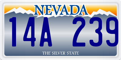 NV license plate 14A239