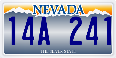 NV license plate 14A241