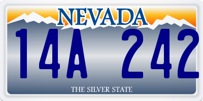 NV license plate 14A242