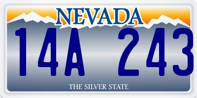NV license plate 14A243