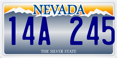 NV license plate 14A245