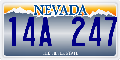 NV license plate 14A247