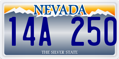 NV license plate 14A250
