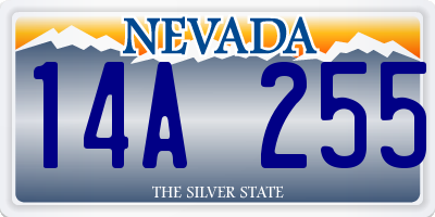 NV license plate 14A255