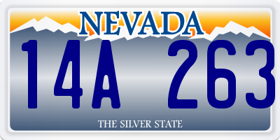 NV license plate 14A263