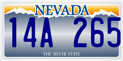 NV license plate 14A265