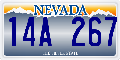 NV license plate 14A267