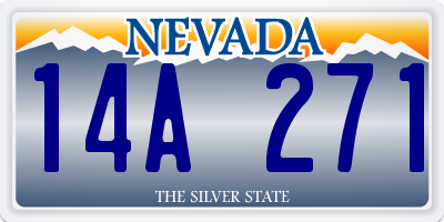 NV license plate 14A271