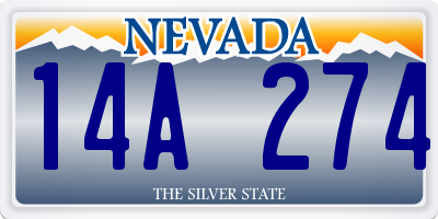 NV license plate 14A274
