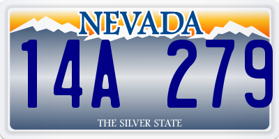 NV license plate 14A279