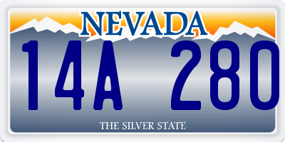 NV license plate 14A280