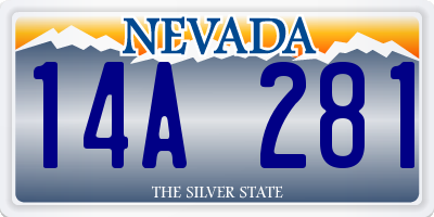 NV license plate 14A281