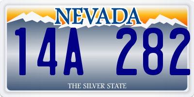 NV license plate 14A282