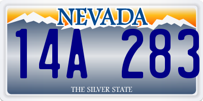 NV license plate 14A283