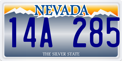 NV license plate 14A285