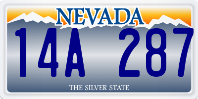 NV license plate 14A287