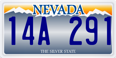 NV license plate 14A291