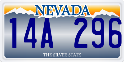 NV license plate 14A296