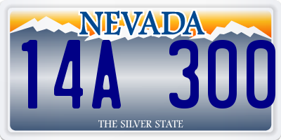 NV license plate 14A300
