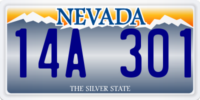 NV license plate 14A301