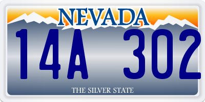 NV license plate 14A302