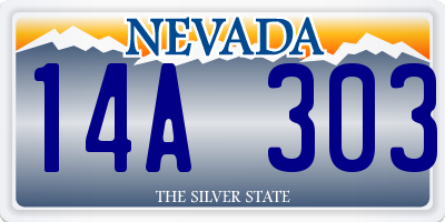 NV license plate 14A303