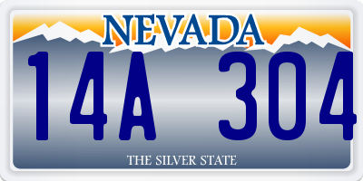 NV license plate 14A304